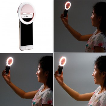 Universal Luxury LED Light Up Selfie Luminous Flash Ring Fill Clip Camera For Mobile Phone SAMSUNG xiaomi huawei HEONYIRRY