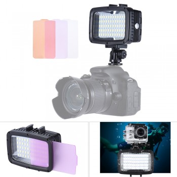 Andoer Ultra Bright 60pcs LED Video Light 1800LM 3 Modes Waterproof 5500K Fill-in Light Photo Lamp for GoPro Canon Nikon Sony