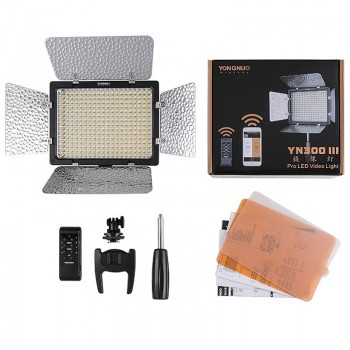YONGNUO YN300III 3200K-5500K LED Video Light Kit +Phone and wireless remote control+Photographic Camcorder Camera Light Panel
