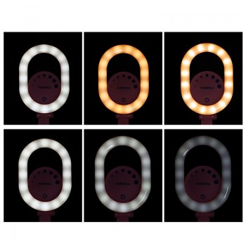 Dimmable 3 in 1 Phone Wide Angle Macro Lens LED Selife Light with Travel Case for iPhone Xs Max X Samsung S8 S9 Huawei P20 Pro