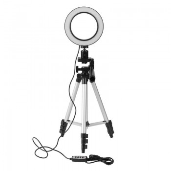5.7inch Dimmable LED Studio phone Ring Light Photo Phone Video Light Annular Lamp With Tripods Selfie Stick Ring Fill Light