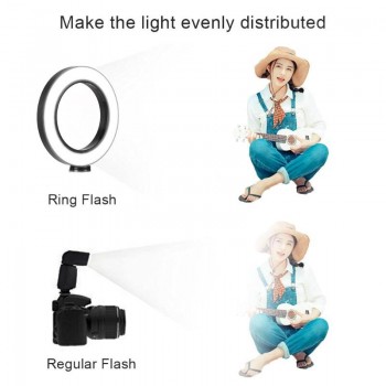 5.7inch Dimmable LED Studio phone Ring Light Photo Phone Video Light Annular Lamp With Tripods Selfie Stick Ring Fill Light