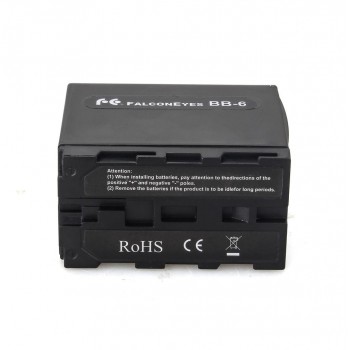 FALCON EYES BB-6 6pcs AA Battery Pack Power Work like NP-F970 for LED VIDEO LIGHT Panels Monitor YN300 air PT-176 DV-160V BB 6