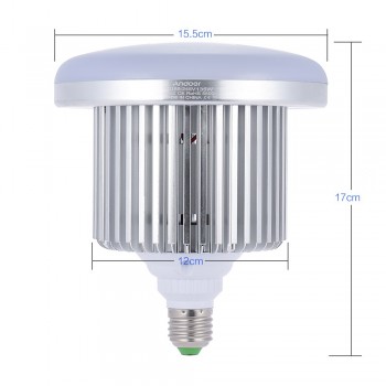 Andoer 135W LED Light Lamp Bulb 132 Beads 5500K E27 Photographic Lighting for Photo Studio Photography