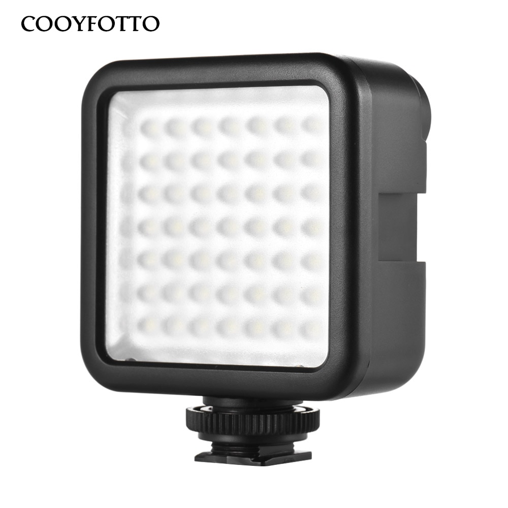 Mini LED Video Light on Camera with 3 Hot Shoe for DSLR Camcorder Mini DVR Night Fill Lighting for Nikon Canon Sony PK Godox