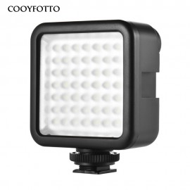 Mini LED Video Light on Camera with 3 Hot Shoe for DSLR Camcorder Mini DVR Night Fill Lighting for Nikon Canon Sony PK Godox