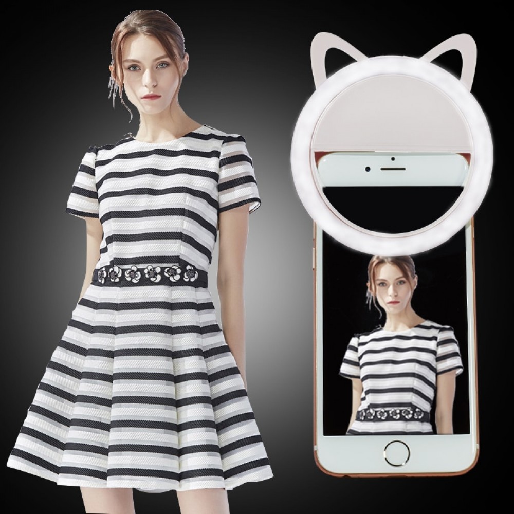 New USB Charge Selfie Portable Flash Led Camera Phone Photography Ring Light Enhancing Photography for Smartphone Selfie Light