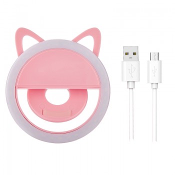New USB Charge Selfie Portable Flash Led Camera Phone Photography Ring Light Enhancing Photography for Smartphone Selfie Light