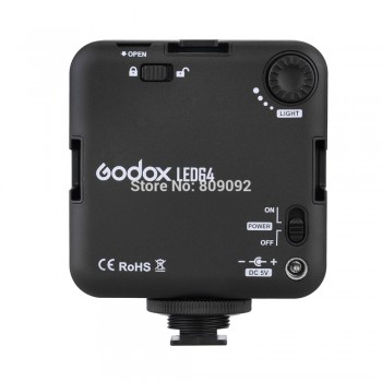 Godox 64-LED Video Camcorder SLR Camera Hot Shoe Continuous Light Lamp for Canon Nikon for Wedding News Interview Macrophotograp