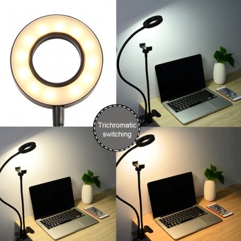 Photo Studio Selfie LED Ring Light with Cell Phone Mobile Holder for Youtube Live Stream Makeup Camera Lamp for iPhone Android