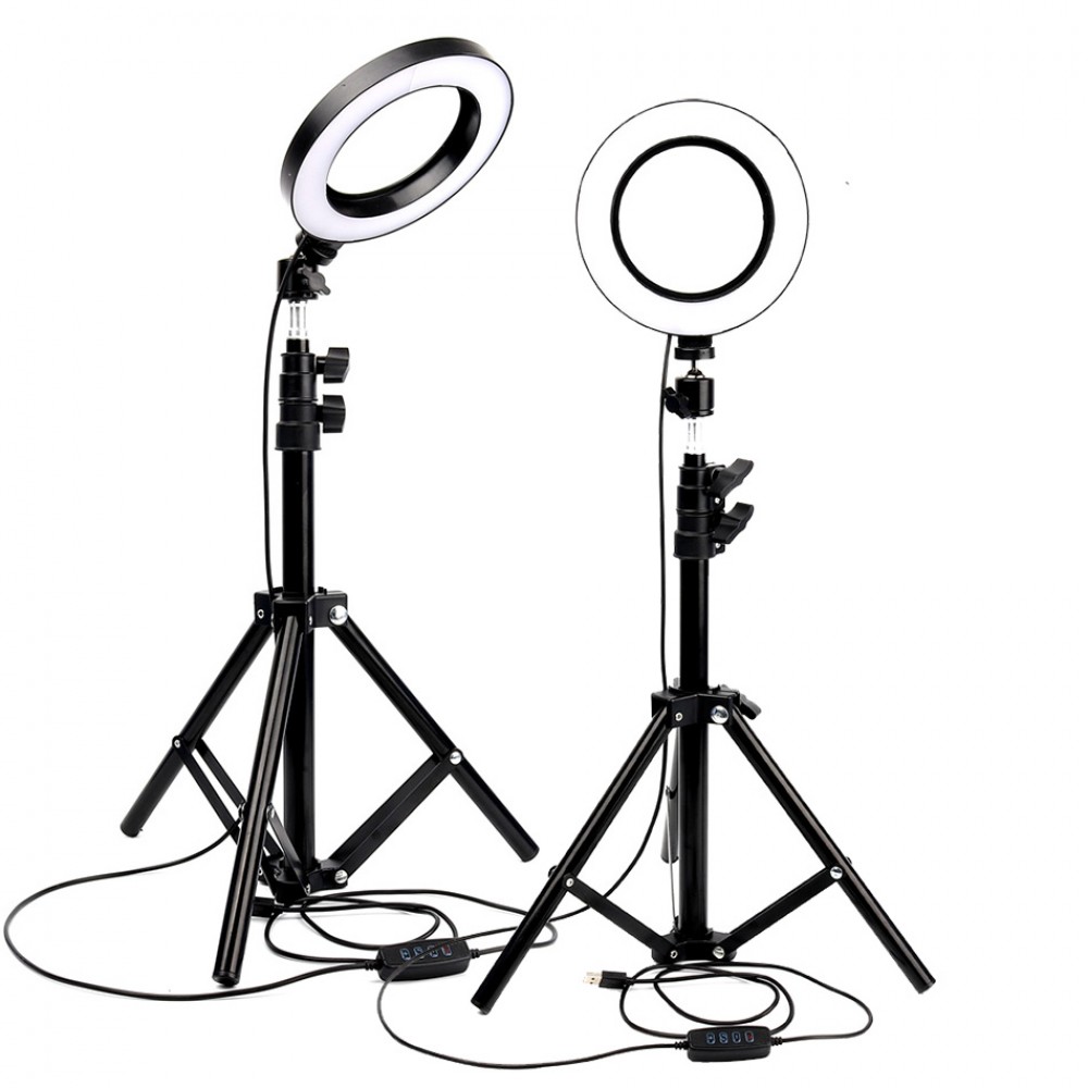 Dimmable LED Selfie Ring Light Youtube Video Live With 120cm-160cm Tripod USB Plug 3500-5500k Photo Studio Photography Light