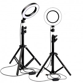 Dimmable LED Selfie Ring Light Youtube Video Live With 120cm-160cm Tripod USB Plug 3500-5500k Photo Studio Photography Light