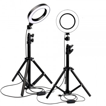 Dimmable LED Selfie Ring Light Youtube Video Live With 120cm-160cm Tripod USB Plug 3500-5500k Photo Studio Photography Light