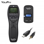 YouPro MC-292 DC0/DC2/N3/S2/E3 2.4G Wireless Remote Control LCD Timer Shutter Release Channels for Canon/Sony/Nikon/Fujifilm etc