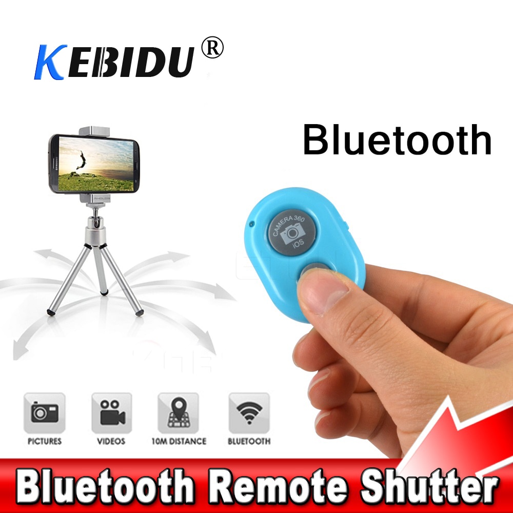kebidu Wireless Bluetooth Self-Timer Shutter Release Camera Remote Controller Multi Color for iPhone for Smart android Phone
