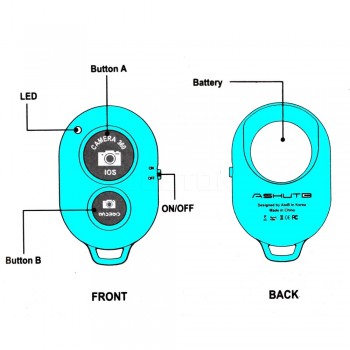 kebidu Bluetooth Self-Timer Shutter Release Camera Remote Controller for iPhone 5s 6 8 Samsung s5 s4 Note 4 ios/android Phone