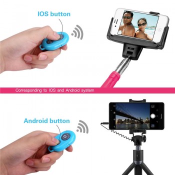 FGHGF Bluetooth Phone Self Timer Shutter Button for iPhone 7 selfie stick Shutter Release Wireless Remote Control for Huawei