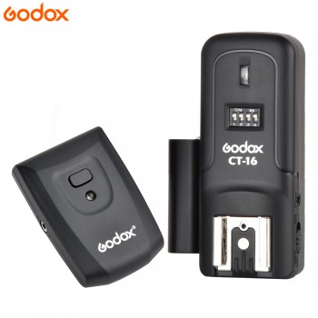 Godox CT-16 16 Channels Wireless Radio Studio Flash Trigger Transmitter + Receiver Set for Canon Nikon Pentax Olympus