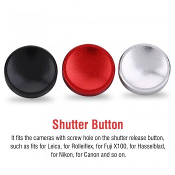 3pcs Universal Aluminium Alloy Camera Shutter Release Buttons with Concave Surface