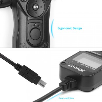SHOOT MC-DC2 LCD Timer Remote Shutter for Nikon D3100 D5000 D7000 D90 D600 D610 D3200 D3300 D5100 D5200 D5300 Digital SLR Camera