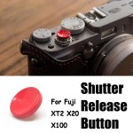 Copper Concave Surface Camera Soft Shutter Release Button For Fuji XT2 X20 X100 with Rubber Ring Camera Accessories