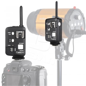 2x Godox Cells II High-Speed Flash Studio Photo Device Triggered Wireless Remote Flash Sync Speed of 1/8000 For Nikon Camera