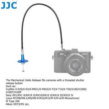 JJC Camera 15.7 Connector Shutter Release Cable for Fujifilm/Leica/Canon/Nikon/Sony Photography Mechanical Remote Control Cord