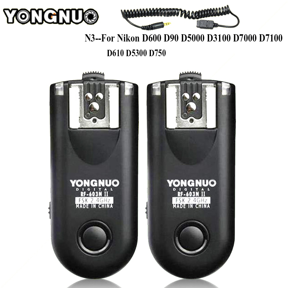 YONGNUO RF-603 II N3 Radio Wireless Remote Flash Trigger for Nikon D90 D5000 D5100 D7000 D3100 D600 D610 D7200 D5300 D5200