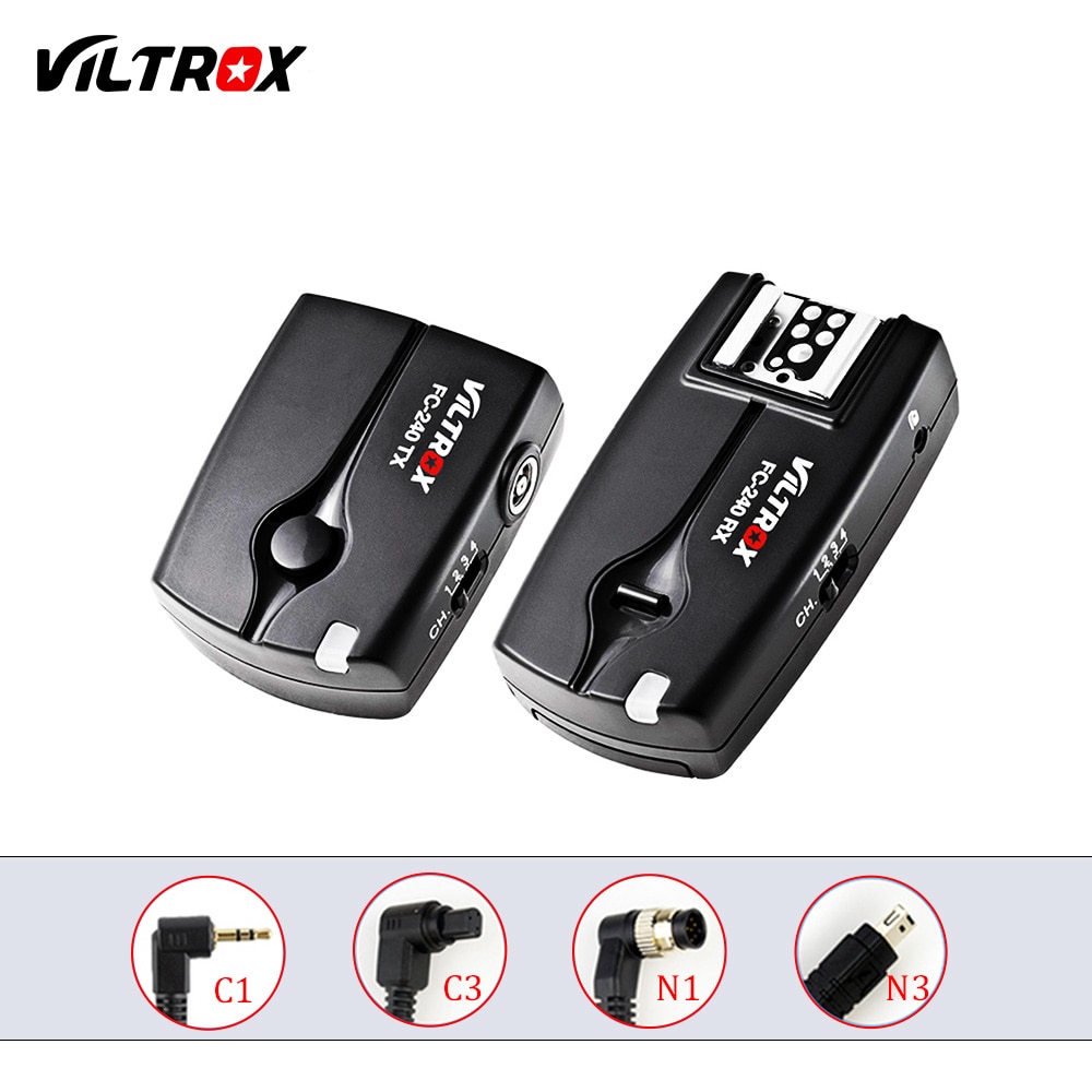 Viltrox FC-240 Wireless Remote Flash Trigger Camera Shutter Release for Canon 1300D 760D 700D 80D 5DII 7D Nikon D800 D7200 D5300