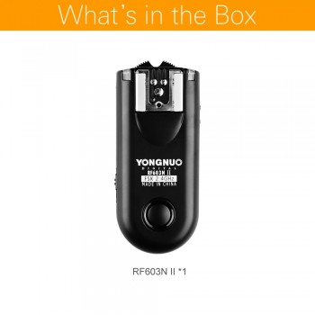 1PCS YONGNUO RF-603 II Flash Trigger Single Transceivers Set Shutter Release for Nikon RF-603 II