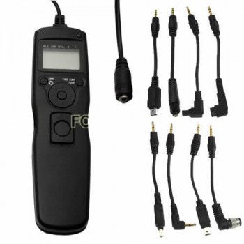 Timer Remote Shutter code for Canon Nikon Sony Olympus with 7pcs Removable Cable