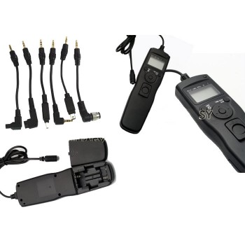 Timer Remote Shutter code for Canon Nikon Sony Olympus with 7pcs Removable Cable