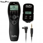 YouPro YP-870II N3 2.4G Wireless Remote Control LCD Timer Shutter Release Transmitter Receiver for Canon DSLR Cameras In stock