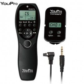 YouPro YP-870II N3 2.4G Wireless Remote Control LCD Timer Shutter Release Transmitter Receiver for Canon DSLR Cameras In stock