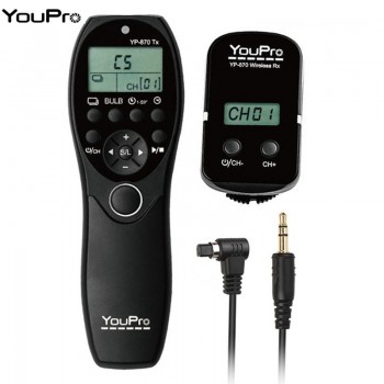 YouPro YP-870II N3 2.4G Wireless Remote Control LCD Timer Shutter Release Transmitter Receiver for Canon DSLR Cameras In stock