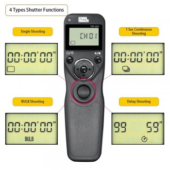 PIXEL TW-283 Wireless Timer Shutter Release Remote Control For Canon 800D 70D Nikon D7300 D7500 D750 D5600 Sony A7II A7RII A6300