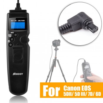 Shoot Timer Remote Control Controle Remote Shutter For Canon 5D II III 6D 7D 5Support Self-timer Interval Timer Long-exposure