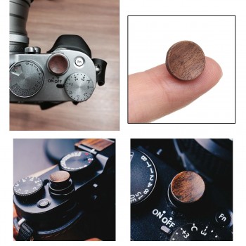 Wooden Surface Camera Soft Shutter Release Button for Fuji X100F for FujiFilm X100F Camera Replacement Accessories