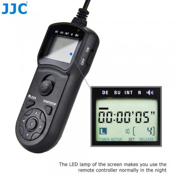 JJC Multi-Function Wired Timer Remote Control Shutter Release Cable Cord for Nikon D5600 D7200 D600 D850 D7500 P7800 D3300 D3100