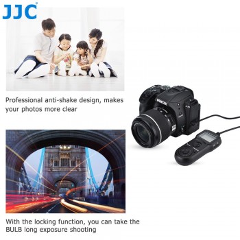 JJC Multi-Function Wired Timer Remote Control Shutter Release Cable Cord for Nikon D5600 D7200 D600 D850 D7500 P7800 D3300 D3100