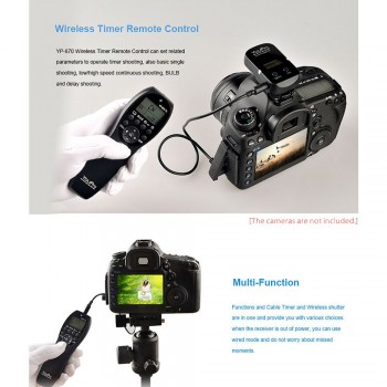YouPro YP-870 II DC0 Wireless Shutter Timer Remote for Nikon D810 D800 D700 D500 D3s D100 D1 F100 F5 Fujifilm S5 pro S3 pro