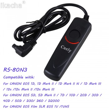 MC-30 MC-DC2 RS-60E3 RS-80N3 RR-90 RM-UC1 RM-VPR1 Remote Shutter Release Control Cord for Canon Nikon Olympus Sony Camera
