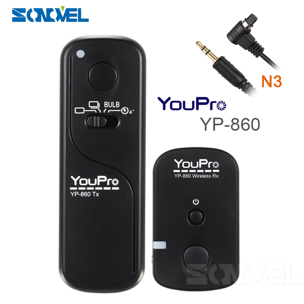YP-860 N3 Wireless Remote Shutter Release for Canon EOS 50D 40D 30D 20D 10D 7D 7D Mark II 6D 5Ds 5D Mark II 5D Mark III 1Ds 1Dx