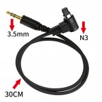 TW-283/N3 Camera Shutter Connection Cable with 3.5mm socket for Canon 5D Mark IV/III/II 50D 40D 30D 20D 10D 7D 7DII 6D 6DII 1Ds