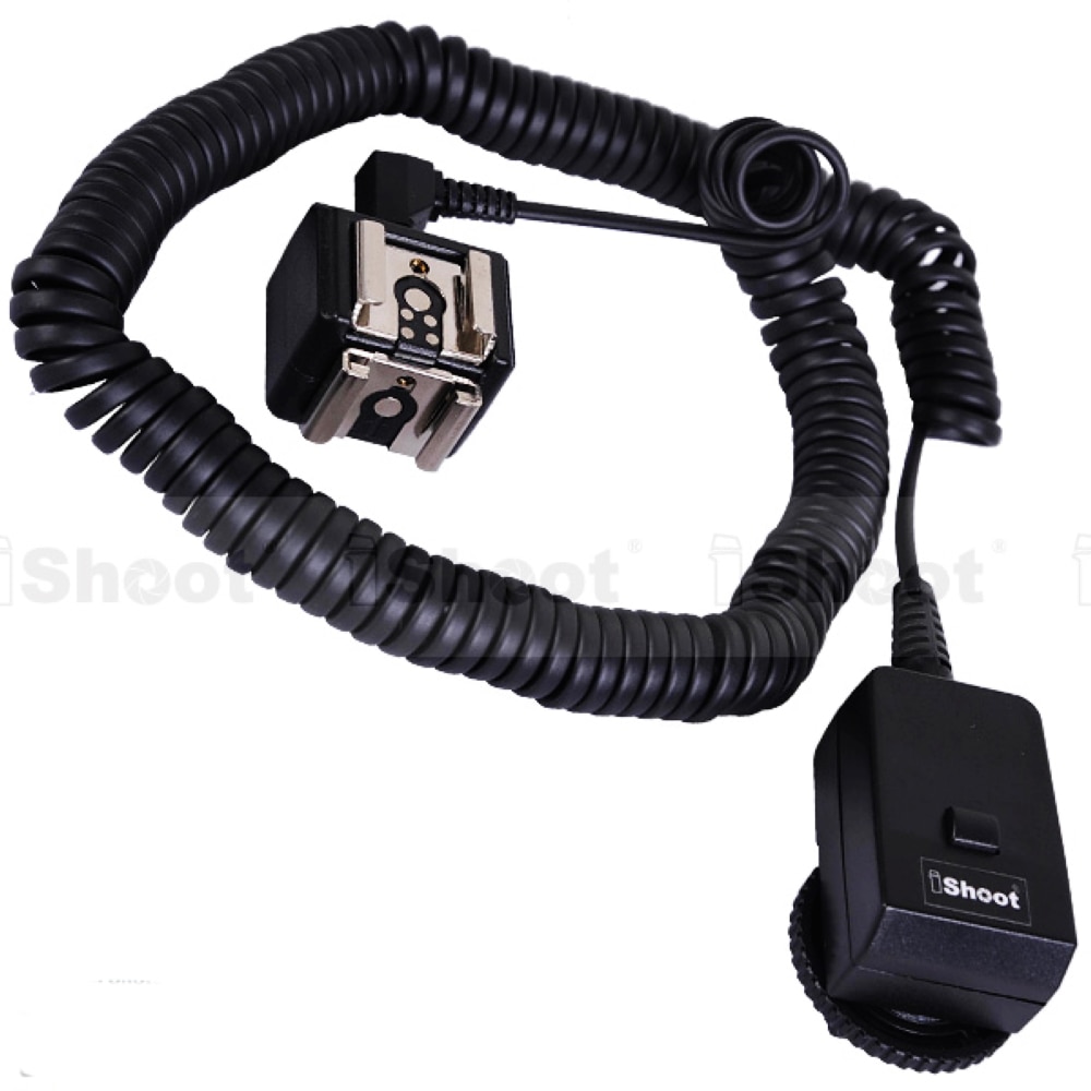 Flash Trigger Dual Hot Shoe Mount 2.5m PC Sync Cable Cord w/ Transmitter 3.5mm Plug for Canon Pentax Olympus Camera Speedlite