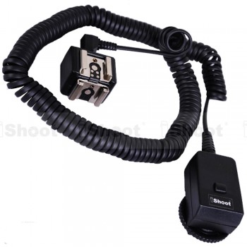 Flash Trigger Dual Hot Shoe Mount 2.5m PC Sync Cable Cord w/ Transmitter 3.5mm Plug for Canon Pentax Olympus Camera Speedlite