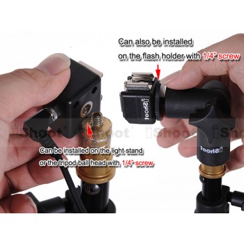 Flash Trigger Dual Hot Shoe Mount 2.5m PC Sync Cable Cord w/ Transmitter 3.5mm Plug for Canon Pentax Olympus Camera Speedlite