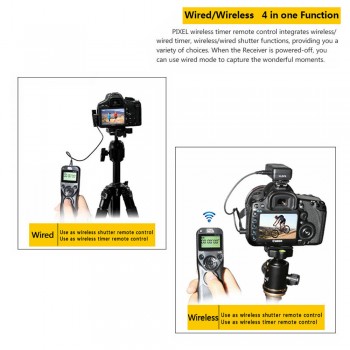 Pixel TW-283/DC2 Wireless Timer Remote Control For Nikon D610 D750 D7100 D5300 D5500 D90 D600 multi-functional shutter remote