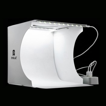 Folding Lightbox Photography Photo Studio Softbox 2 Panel LED Light Soft Box Photo Background Kit Light box for DSLR Camera
