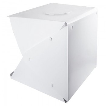 Portable Photo Studio Shooting Tent,16 Inch Small Foldable LED Light Box Softbox Kit with 4 Colors Backdrops for Photography,